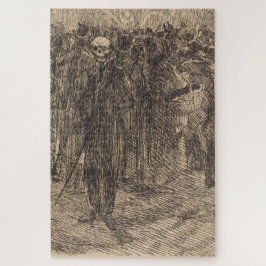 Schädel in der Menge (von Albert Besnard) Puzzle