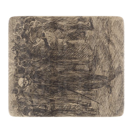 Schädel in der Menge (von Albert Besnard) Schneidebrett (Vorderseite)