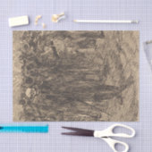 Schädel in der Menge (von Albert Besnard) Seidenpapier (Handwerk)