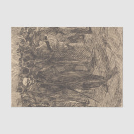 Schädel in der Menge (von Albert Besnard) Seidenpapier