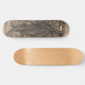 Schädel in der Menge (von Albert Besnard) Skateboard (Horizontal)