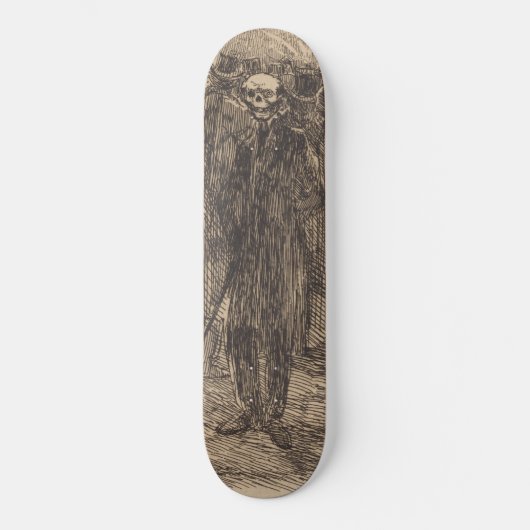 Schädel in der Menge (von Albert Besnard) Skateboard (Vorderseite)