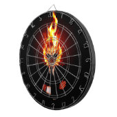 Schädel in Flammen Dartscheibe (Vorderseite rechts)