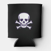 Schädel in Knochen schwarze Dose kühler Dosenkühler (Vorderseite)