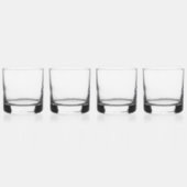 Schädel in Knochen Set 4 Whiskyglas (Rechts)