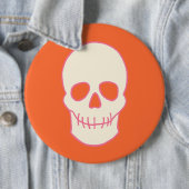 Schädel in Rosa, Orange und Creme Button (Beispiel)