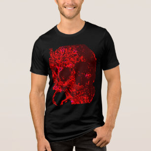 Schädel in Rose Tri-Blend Shirt
