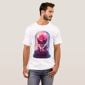 Schädel in Rosenglas T-Shirt (Vorne ganz)
