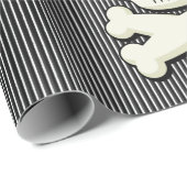 Schädel in Santa Cap Goth Geschenkpapier (Rolleneckpunkt)