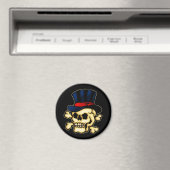 Schädel in Top Hat Magnet (In Situ (Geschirrspüler))