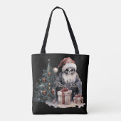 Schädel in Weihnachtsmannmütze mit gotischem Weihn Tasche (Rückseite)
