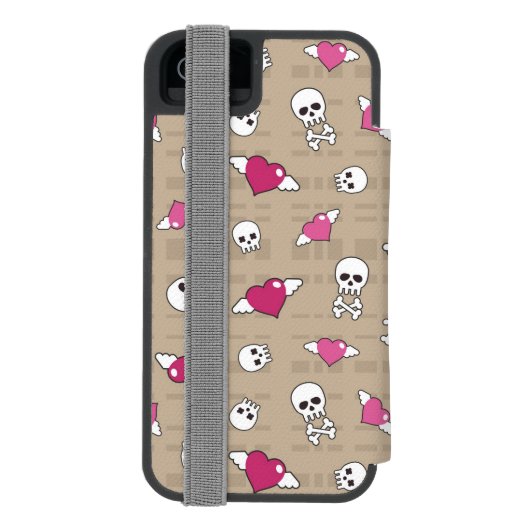 Schädel Incipio iPhone Geldbeutel-Hülle (Folio Rückseite)