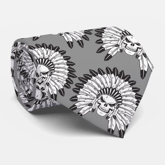 Schädel-indischer Leiter Krawatte (Gerollt)