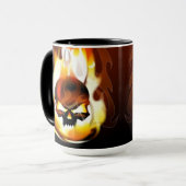 Schädel-Inferno-Tasse Tasse (Vorderseite Links)
