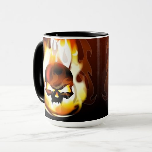 Schädel-Inferno-Tasse Tasse (Vorderseite Links)