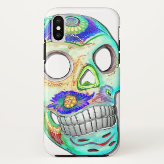 Schädel iPhone dekorativer Case-Mate iPhone Hülle (Rückseite)