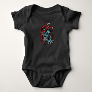 Schädel Japanisch Baby Strampler