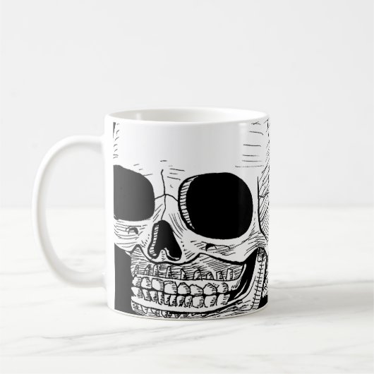 Schädel-Kaffee-Tasse Kaffeetasse (Links)