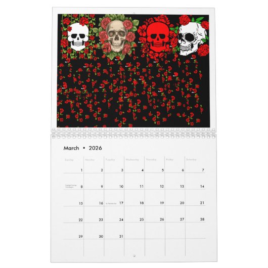 Schädel Kalender (Mär 2026)