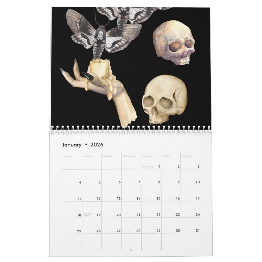 Schädel Kalender (Jan 2026)