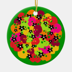 Schädel Keramik Ornament
