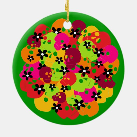 Schädel Keramik Ornament (Hinten)