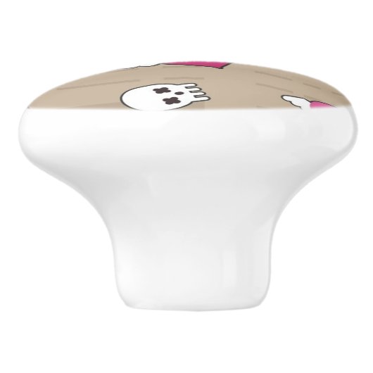 Schädel Keramikknauf (Seitenansicht)