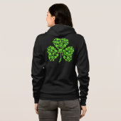 Schädel-Kleeblatt St.-Paddys Tages Hoodie (Schwarz voll)