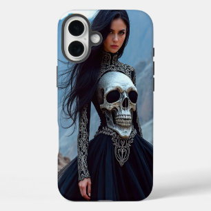 Schädel-Kleid-Handyhülle iPhone 16 Plus Hülle