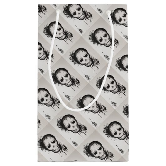 Schädel Kleine Geschenktüte (Rückseite)