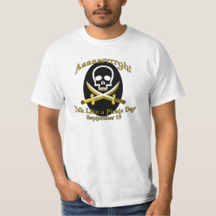 Schädel-Klinge-Gespräch wie ein Piraten-Tag T-Shirt