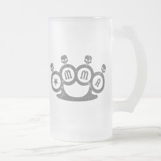 Schädel-Knöchel Mattglas Bierglas (Rechts)