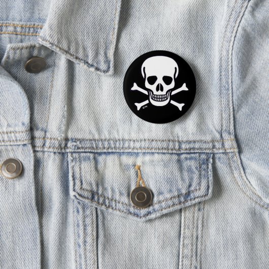 Schädel Knochen Großer Schädelknopf Button (Beispiel)