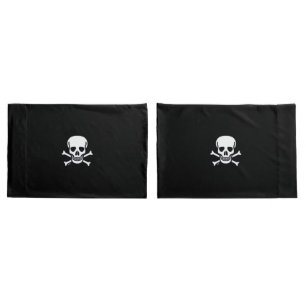Schädel Knochen Schwarze Kissen Kissenbezug