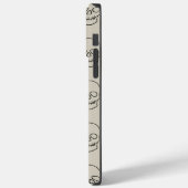 Schädel - Knochen weiß und schwarz Case-Mate iPhone Hülle (Rückseite / Links)