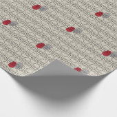 Schädel - Knochen weiß und schwarz Geschenkpapier (Ecke)