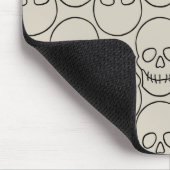 Schädel - Knochen weiß und schwarz Mousepad (Ecke)