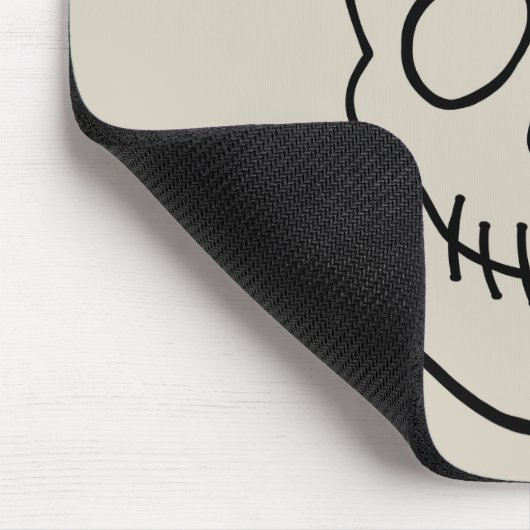 Schädel - Knochen weiß und schwarz Mousepad (Ecke)