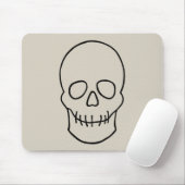 Schädel - Knochen weiß und schwarz Mousepad (Mit Mouse)