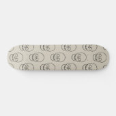 Schädel - Knochen weiß und schwarz Skateboard (Horizontal)