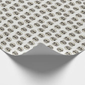 Schädel - Knochenweißpapier Geschenkpapier (Ecke)