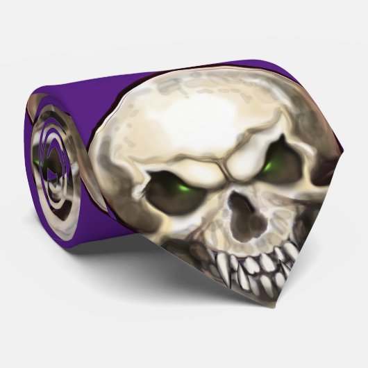 Schädel Krawatte (Gerollt)