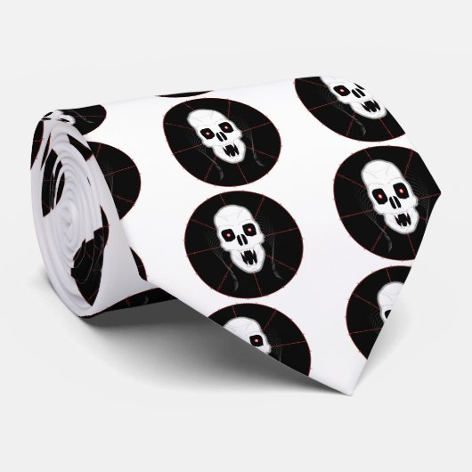 Schädel Krawatte (Gerollt)