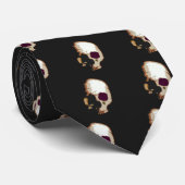 Schädel Krawatte (Gerollt)