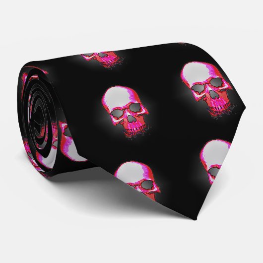 Schädel Krawatte (Gerollt)