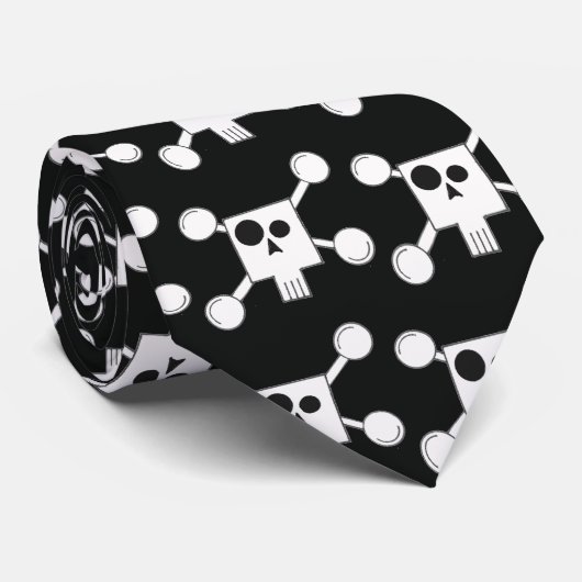 Schädel Krawatte (Gerollt)
