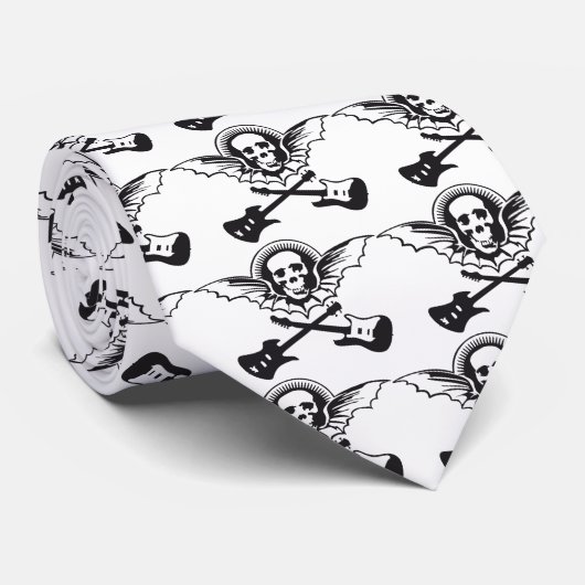 Schädel Krawatte (Gerollt)