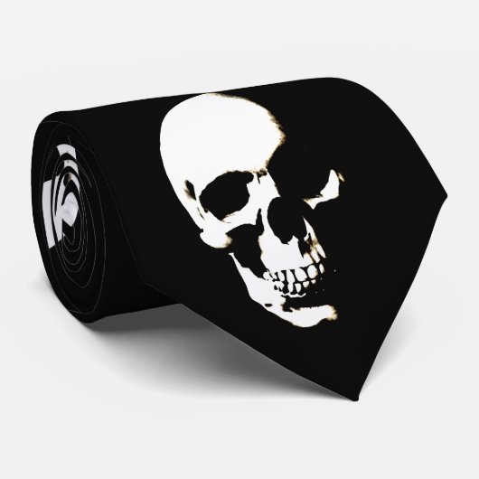 Schädel Krawatte (Gerollt)
