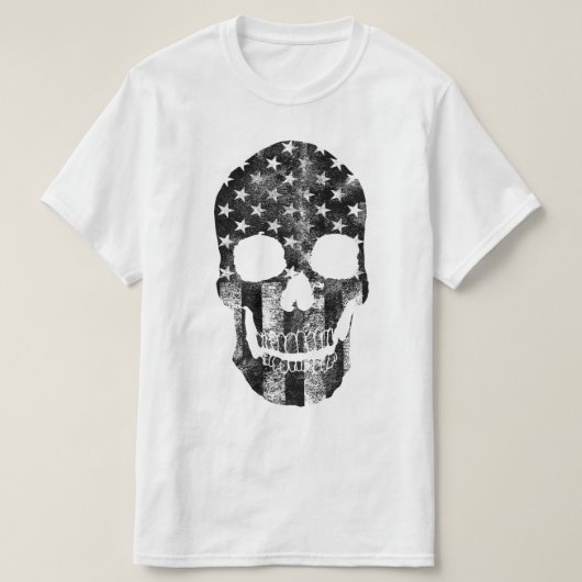 Schädel Krieger USA T-Shirt (Design vorne)