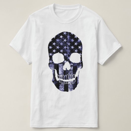 Schädel Krieger USA T-Shirt (Design vorne)
